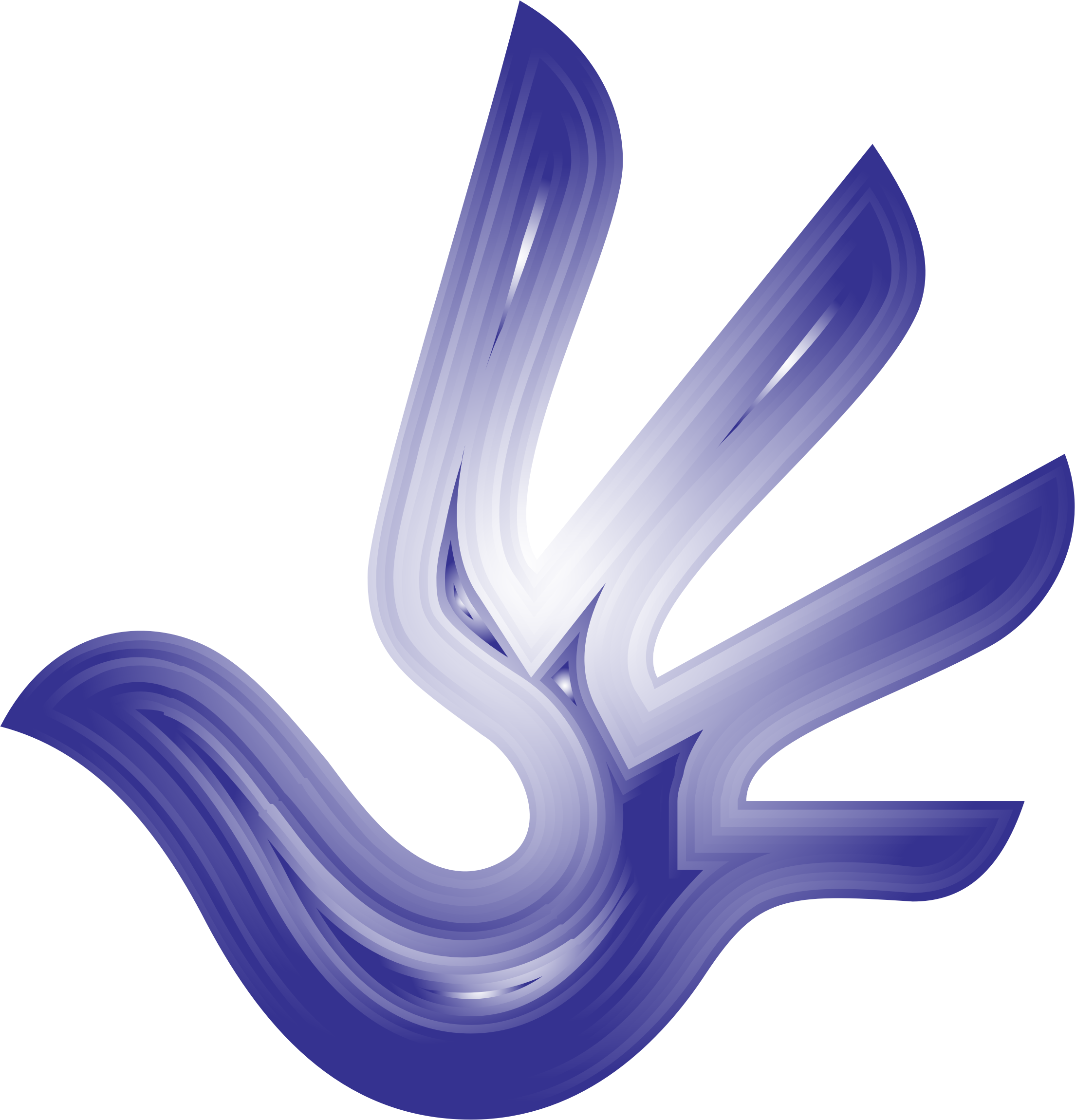 Dove Clipart Hand - Glowing Hand Png (2208x2300), Png Download