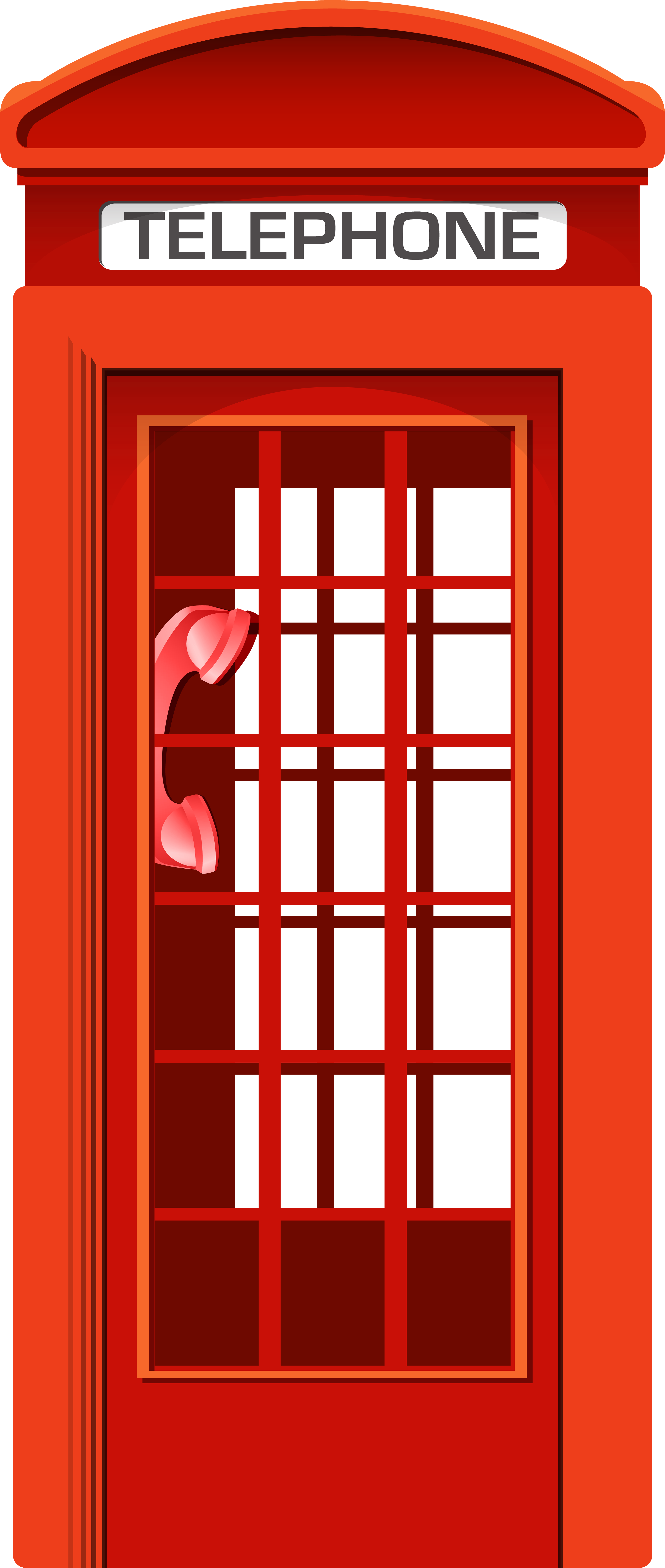 English Telephone Booth Png Clipart - Telephone Booth (3459x8000), Png Download
