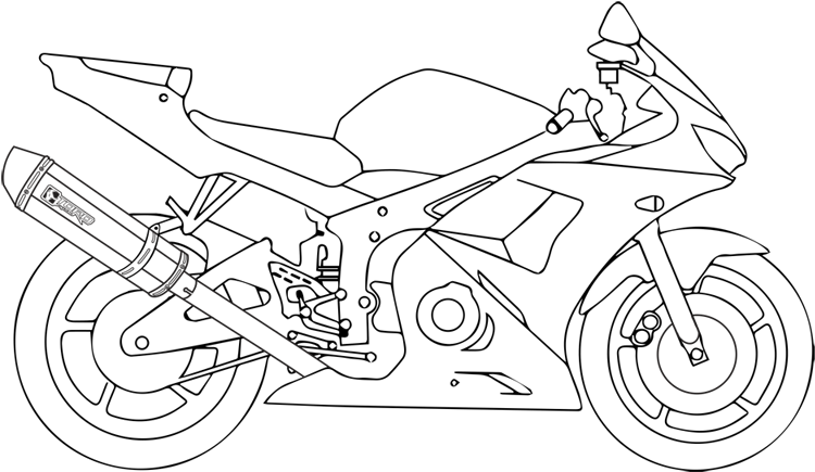 Motorcycle Drawing At Getdrawings - Motorcycle Drawing (800x454), Png Download
