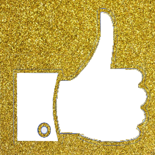 Facebook Thumb, Facebook Like, Vector, Gold Colour - Like Gold Png (640x640), Png Download