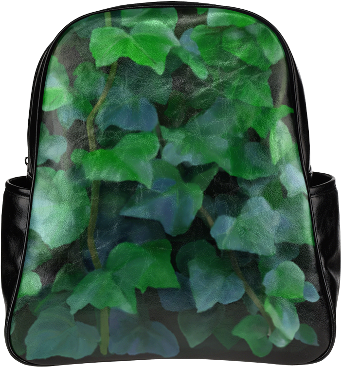 Hand Painted, Original, Watercolor Of Climbing Plant - Interestprint Shark Pu Leather Multi-pocket Kid's School (1000x1000), Png Download