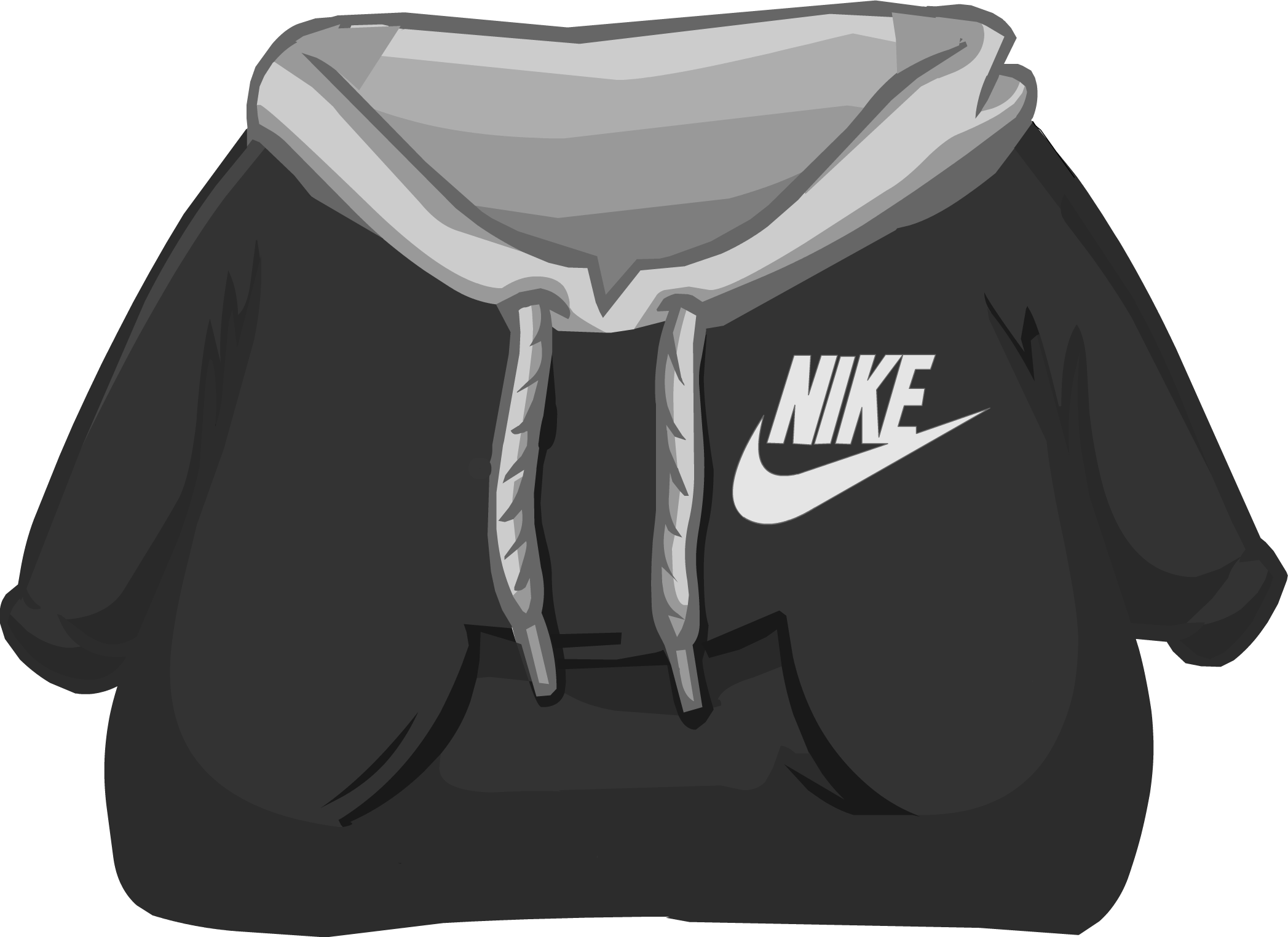 Nike Hoodie - Nike (2095x1525), Png Download