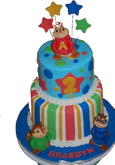 Alvin Birthday Cake - Birthday Cake (372x560), Png Download