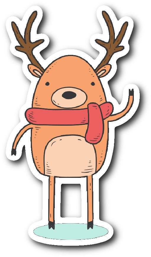 Cute Animals In Winter Clothes - Clothing (1064x1064), Png Download