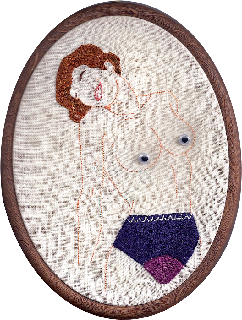 Embroidery, Googly Eyes - Cross-stitch (800x1047), Png Download