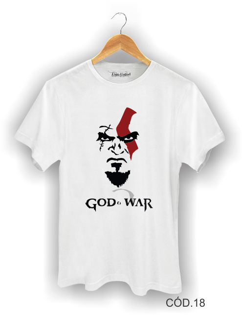 Camiseta God Of War - Sou Salvo Pela Graça Mas Nao Foi (505x661), Png Download