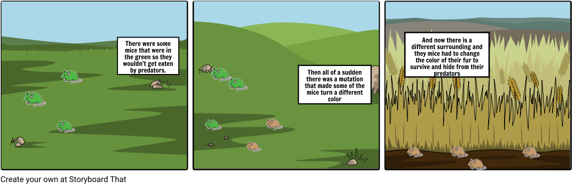 Green Mice And Tan Mice - Cartoon (1164x385), Png Download