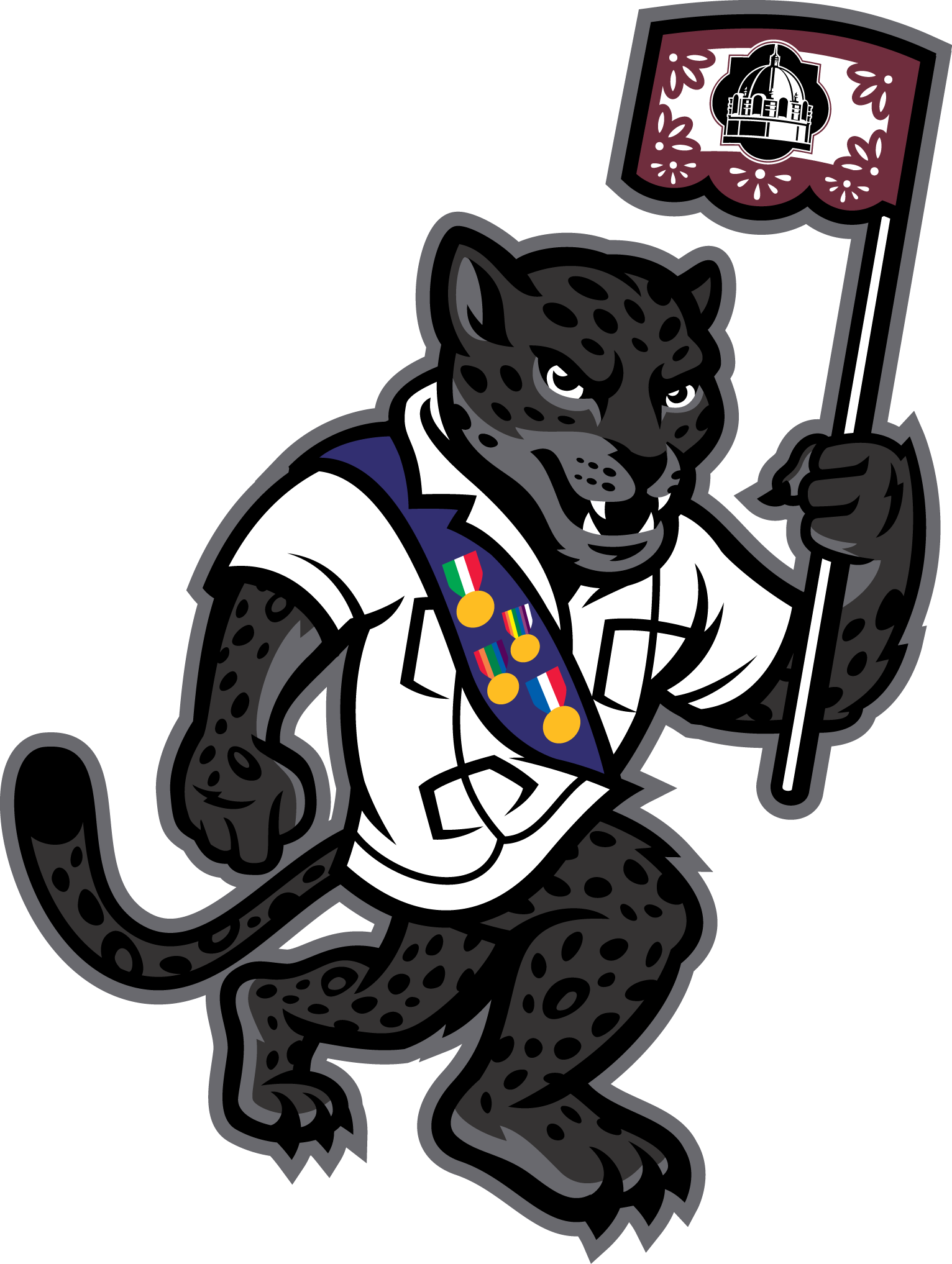 Fiesta Jaguar, Png - College Flags And Banners Co. Tamusa Jaguars Garden (1532x2035), Png Download