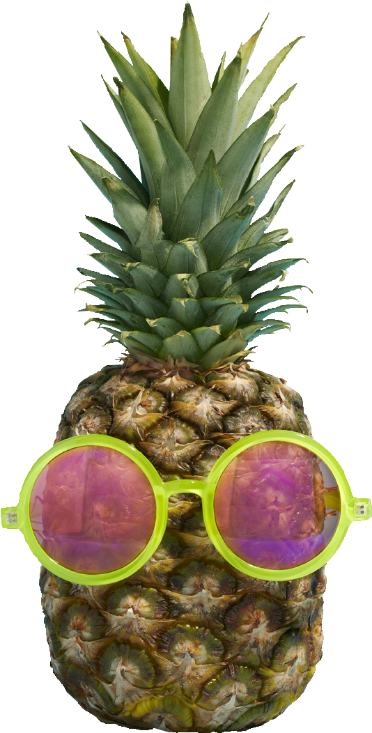 I Think I Enjoy Pineapples Too Much - Ananas With Sunglasses (500x676), Png Download