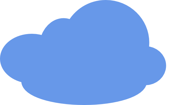 Cloud Blue Modified Clip Art At Clker - Heart (600x351), Png Download