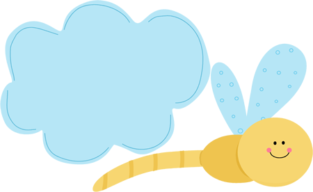 Cute Dragonfly Clipart Dragonfly Flying Under Cloud - July Month (450x276), Png Download