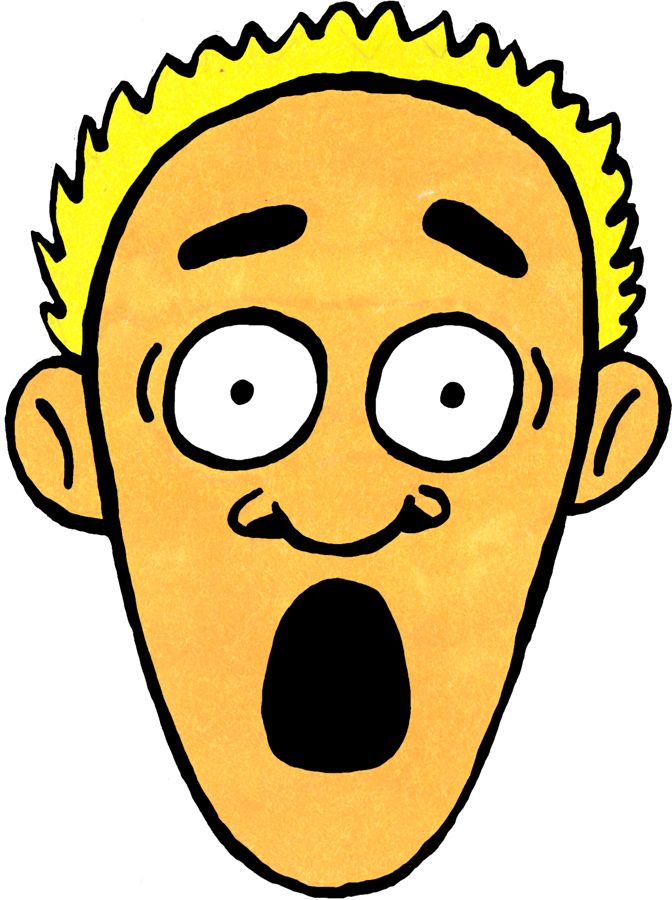 Shocked - Surprised Clipart (672x900), Png Download