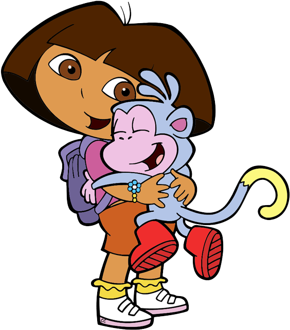 Dora Boots Hug - Dora And Boots Png (577x660), Png Download