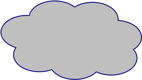 How To Set Use Grey Cloud Svg Vector (600x456), Png Download