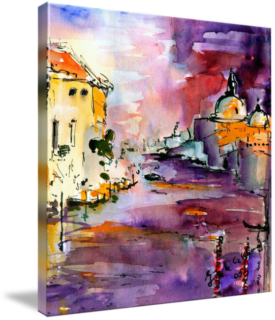 Venice Drawing Watercolor - Venice (559x650), Png Download