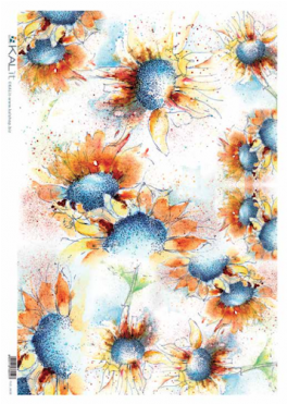 Decoupage Paper 40 Gsm 32 X 45 Cm - Accademia Del Decoupage 32 X 45 Cm Rice Paper, Sunflowers/ (370x370), Png Download