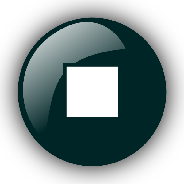 Teal Stop Button Clip Art At Clker - Europe Flag (600x600), Png Download