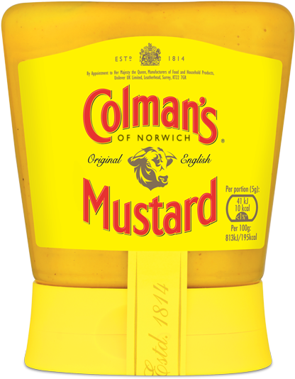 Colman's Squeezy Mustard - Colmans Mustard (435x775), Png Download