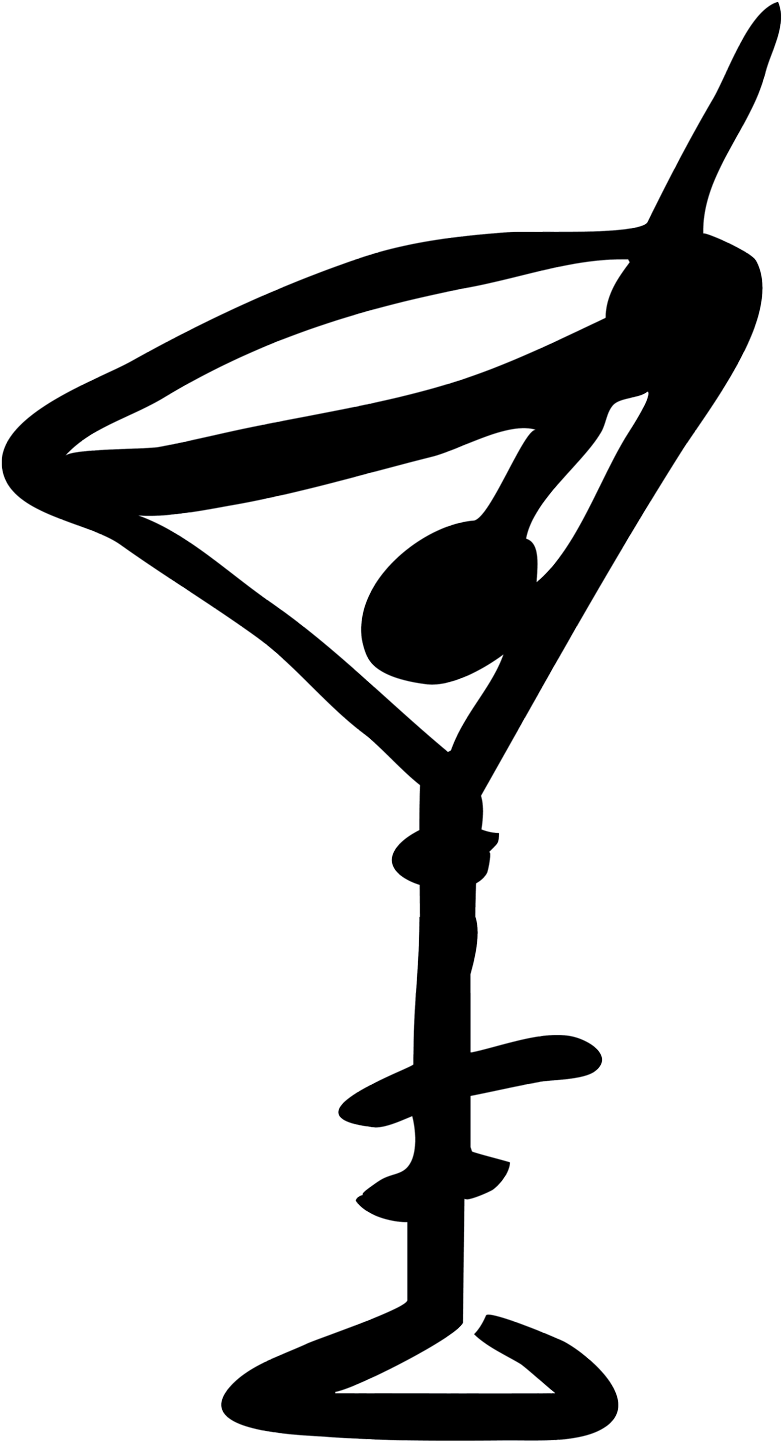 Martini Glass Symbol Facebook Physioex Lab 3 Neurophysiology - Cocktails Png Black And White (800x1477), Png Download
