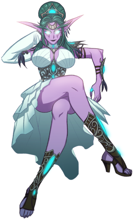Tyrande Whisperwind - Tyrande Whisperwind Tyrande Illidan (500x708), Png Download