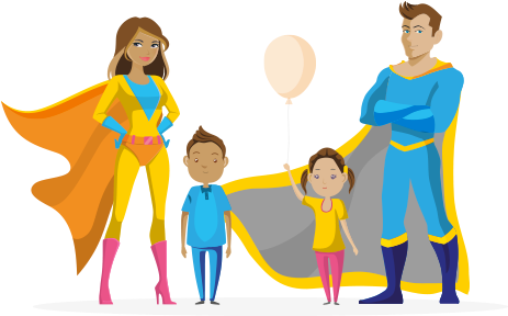 Be Your Child's Superhero By Trying These Tips At Home - Superhero Family Clipart Png (600x323), Png Download