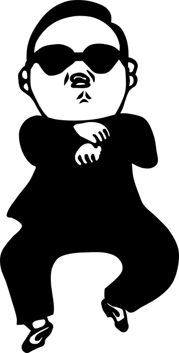 Dancer Clipart Rap - Gangnam Style Clipart (366x720), Png Download