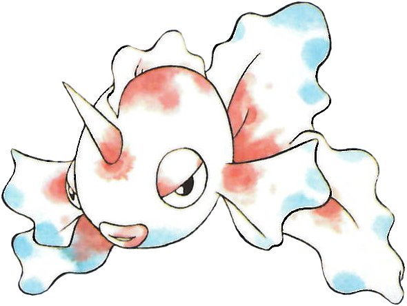 118goldeen Rb - Goldeen (590x444), Png Download