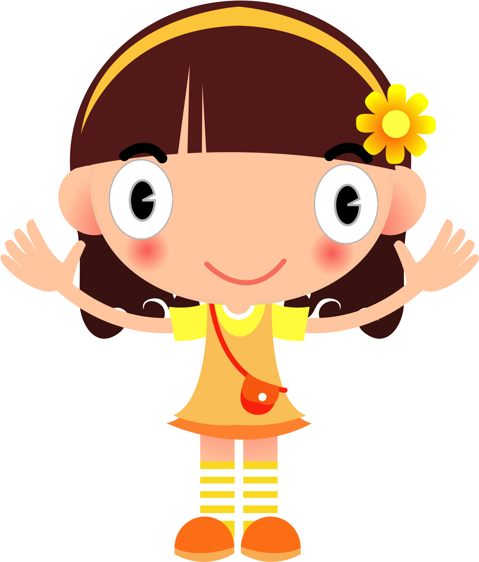 This Free Icons Png Design Of Yellow Girl (1697x2400), Png Download