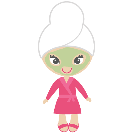Girl File For Scrapbooking Files Cute Cut - Spa Girl Clip Art (432x432), Png Download