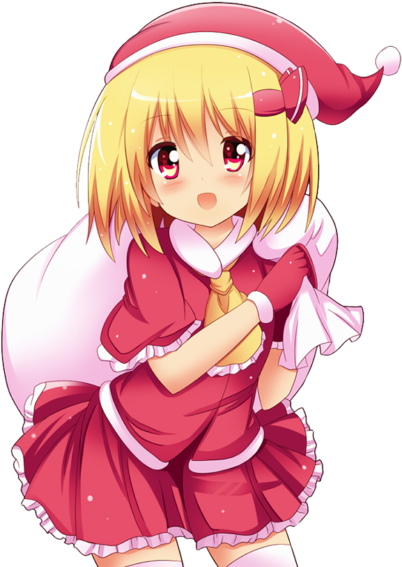 Anime Clipart Pink - Anime Christmas Girl Render (600x823), Png Download