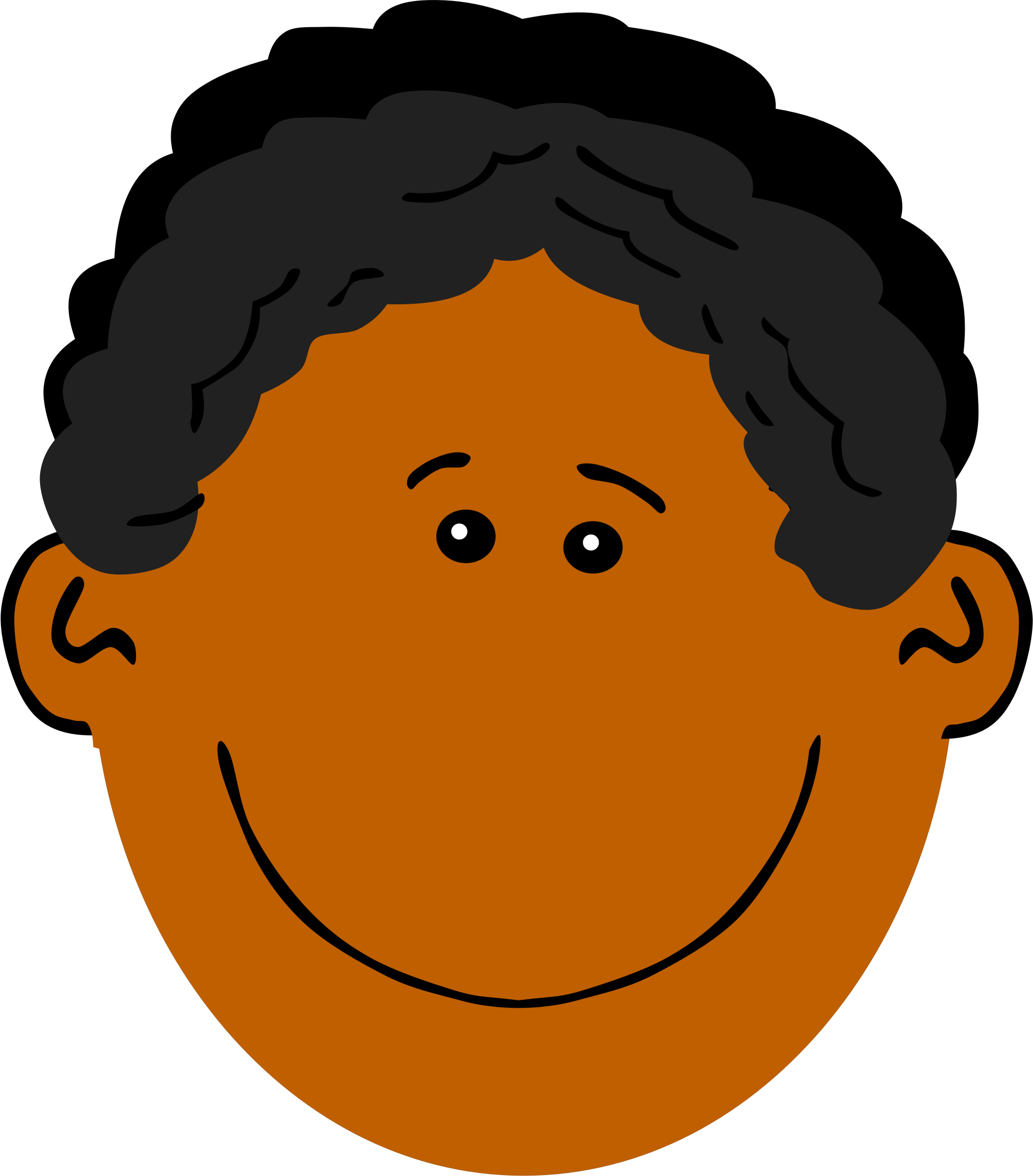 This Free Icons Png Design Of Dad With Dark Skin (2088x2377), Png Download