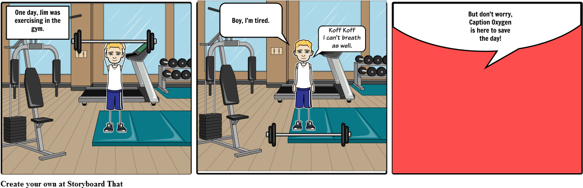 Caption Oxygen - Cartoon (1164x385), Png Download