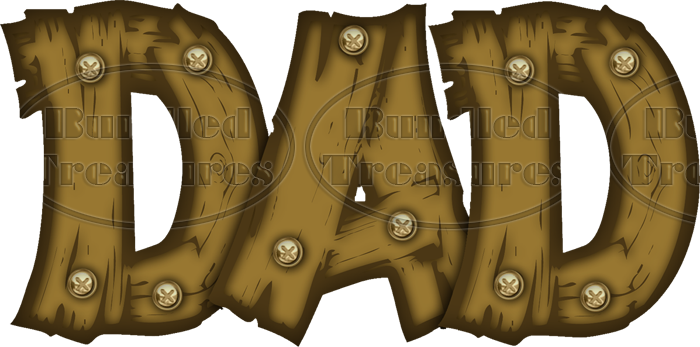 Brown Dad Cliparts - Word Dad Clip Art (700x347), Png Download