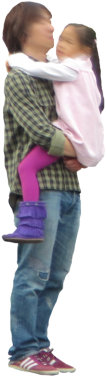 Dad And Daughter - Father (375x375), Png Download