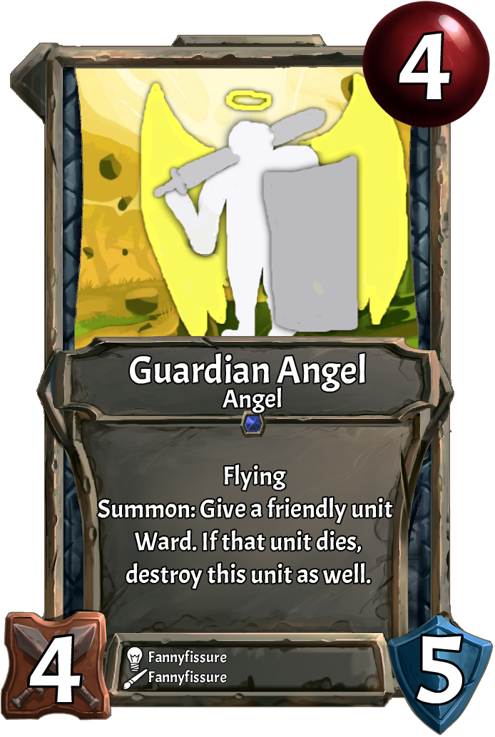 [card] Guardian Angel - Blood (700x1041), Png Download