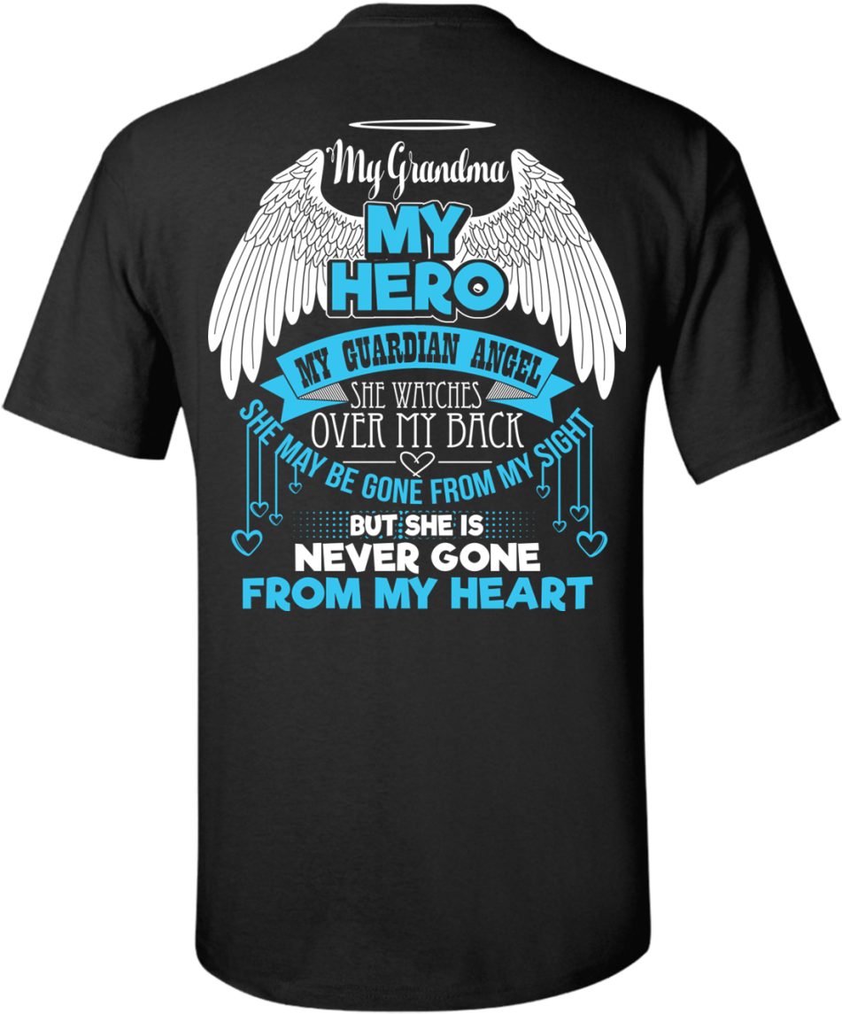 Customcat Custom Ultra Cotton T-shirt / Black / Small - Best Gift - Front Version My Grandpa My Hero My Guardian (1155x1155), Png Download