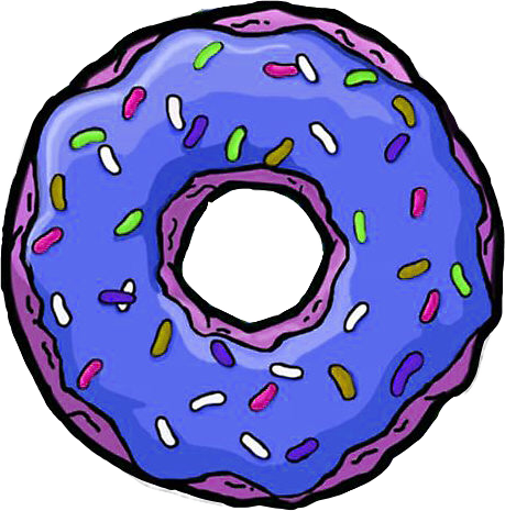 Donuts Tumblr Homero Blue Dunkindonuts Freetoedit - Rosquillas De Los Simpsons (459x465), Png Download