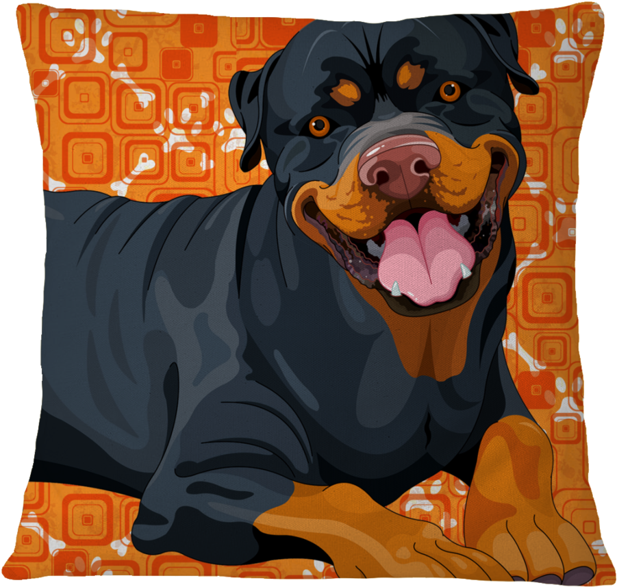Download Lobo Pillow Case Cover Rottweiler Vector Full Size PNG
