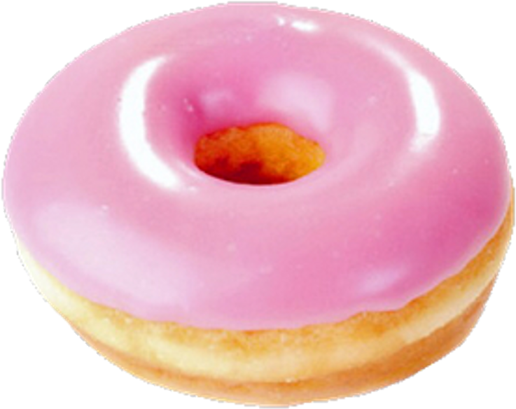 Dona Donut Pink Tumblr Cute Food Png Transparent Transp - Pink Donut (1024x1024), Png Download
