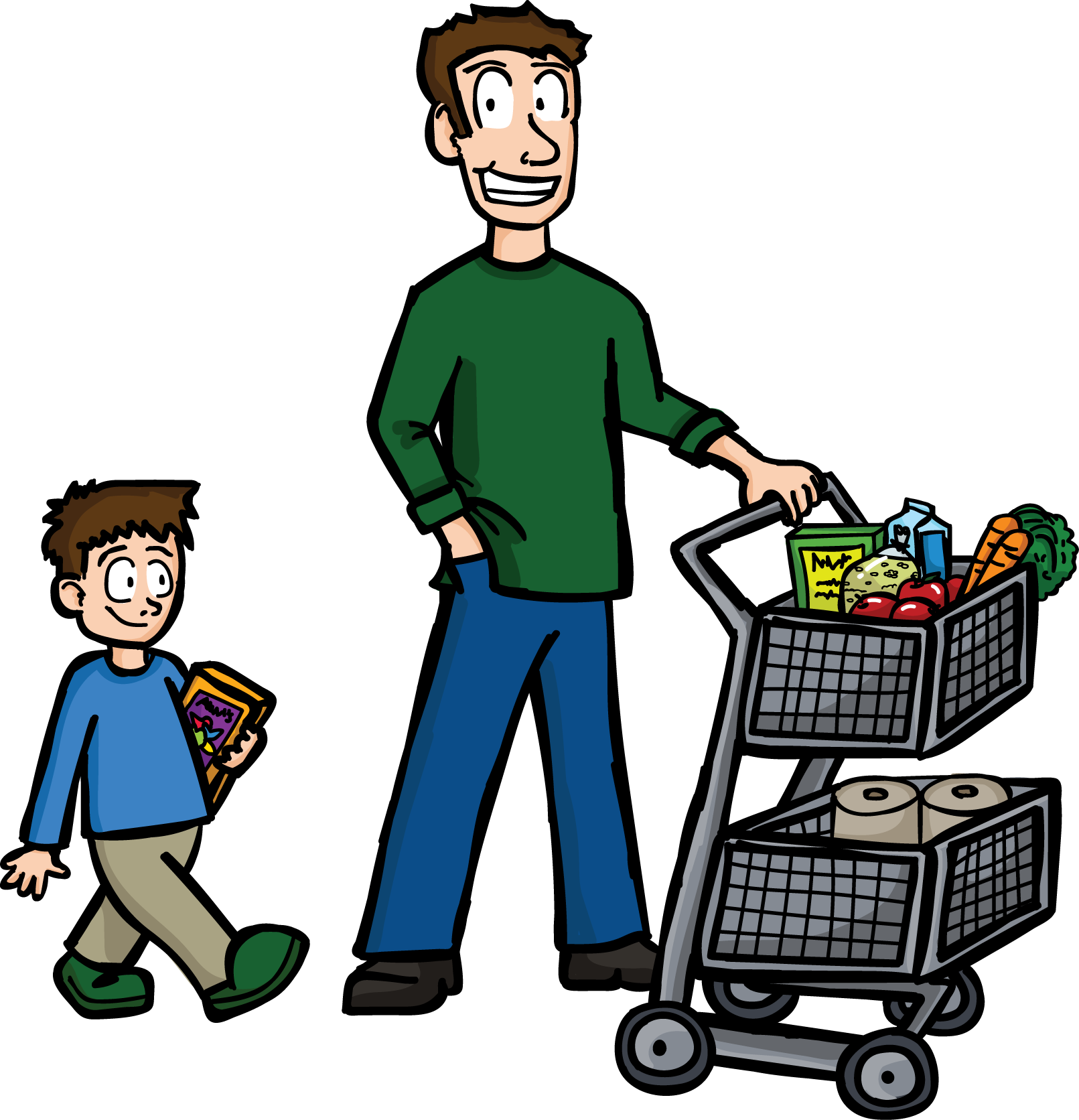 Buy Clipart Father - Clip Art (1611x1672), Png Download