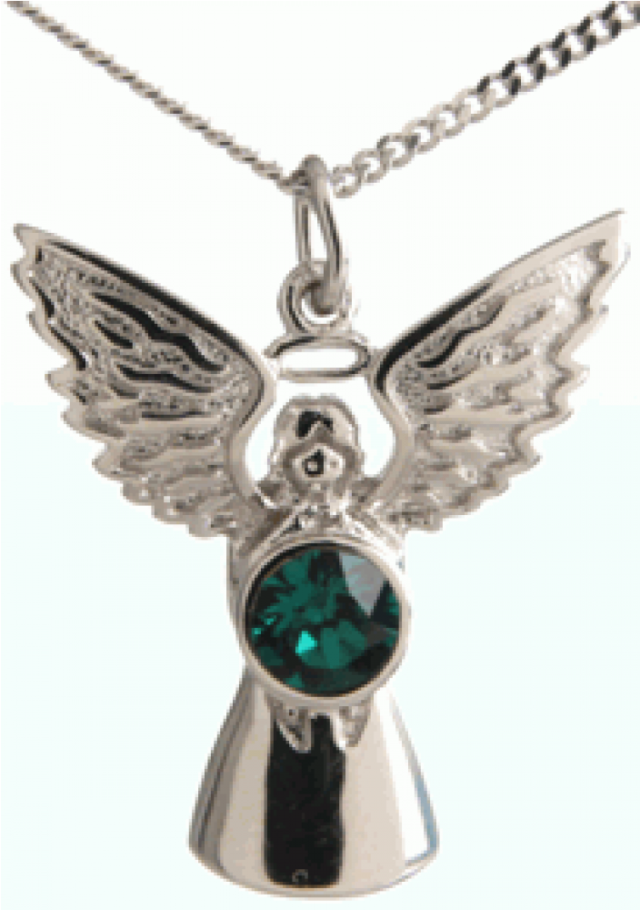 Sterling Silver & Emerald Swarovski Crystal Guardian (1000x1000), Png Download