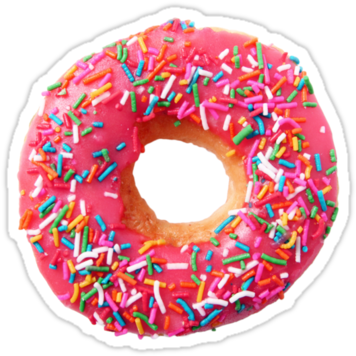 Transparent Tumblr Donuts Wwwimgkidcom The Image Kid - Strawberry Doughnut Donut Round Mouse Pad (375x360), Png Download