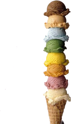 Ice Cream Png - Ice Cream Cone Stacked (382x481), Png Download