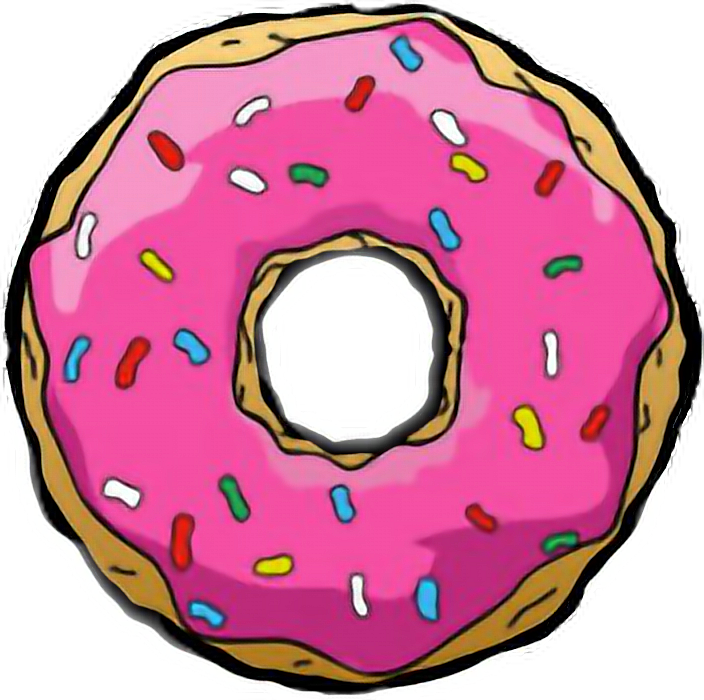 Pink Donut Cartoon (704x700), Png Download