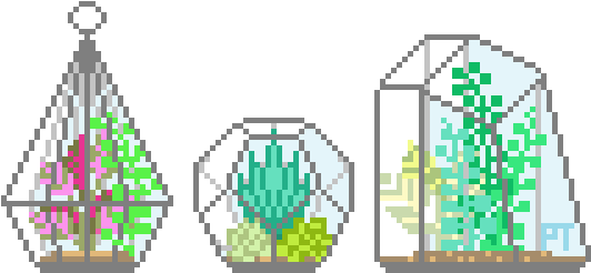 “ I'm Really Liking Terrariums ” - Pixel Art Tumblr Png (540x264), Png Download
