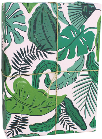 Tropical Leaves Gift Wrap - Liberty (600x600), Png Download