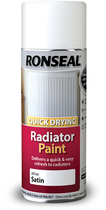 Radiator Paint Spray Can - Ronseal One Coat Radiator Paint Spray White Satin 400ml (445x445), Png Download