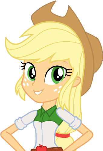 Applejack, Equestria Girls, Freckles, Looking At You, - My Little Pony Equestria Girls Apple Jack (395x500), Png Download