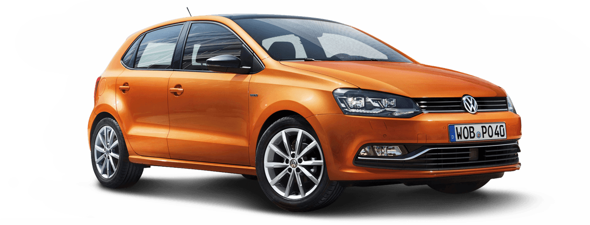 Volkswagen Polo - Volkswagen Polo Orange (1200x459), Png Download