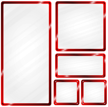 Red Metallic Frame Glass Effect, Frame, Metal, Red - Green Metallic Frame (360x360), Png Download